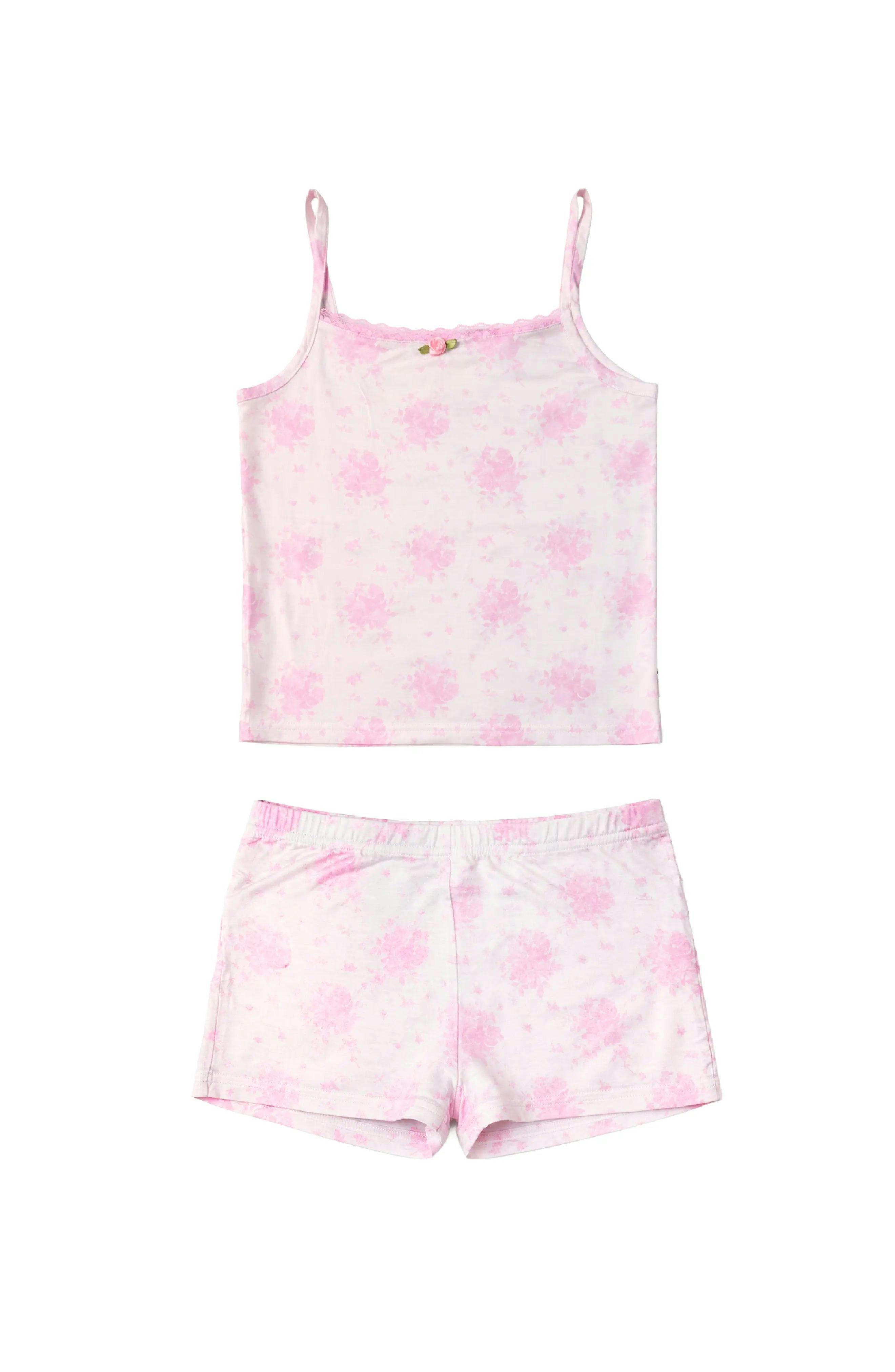 Floral Print Cami Jersey Set
