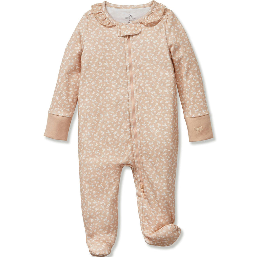 Baby's Pima Romper in Ditzy Waltz Camel