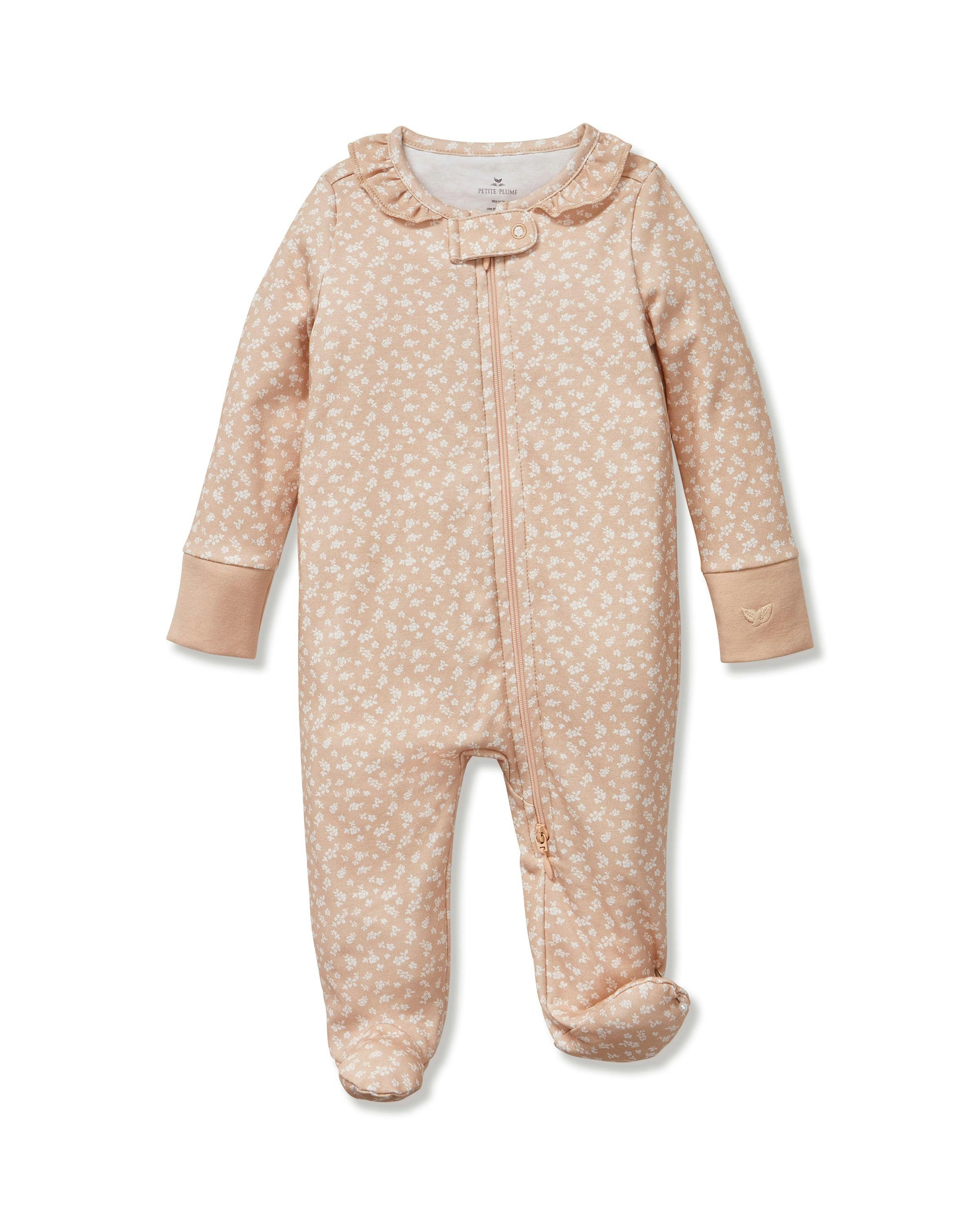 Baby's Pima Romper in Ditzy Waltz Camel