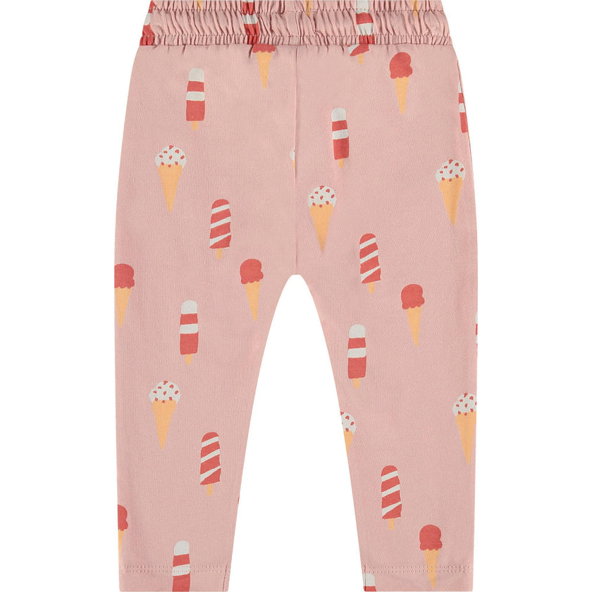 Ice Cream Cones Print Cuffed Drawstring Waist Sweatpants
