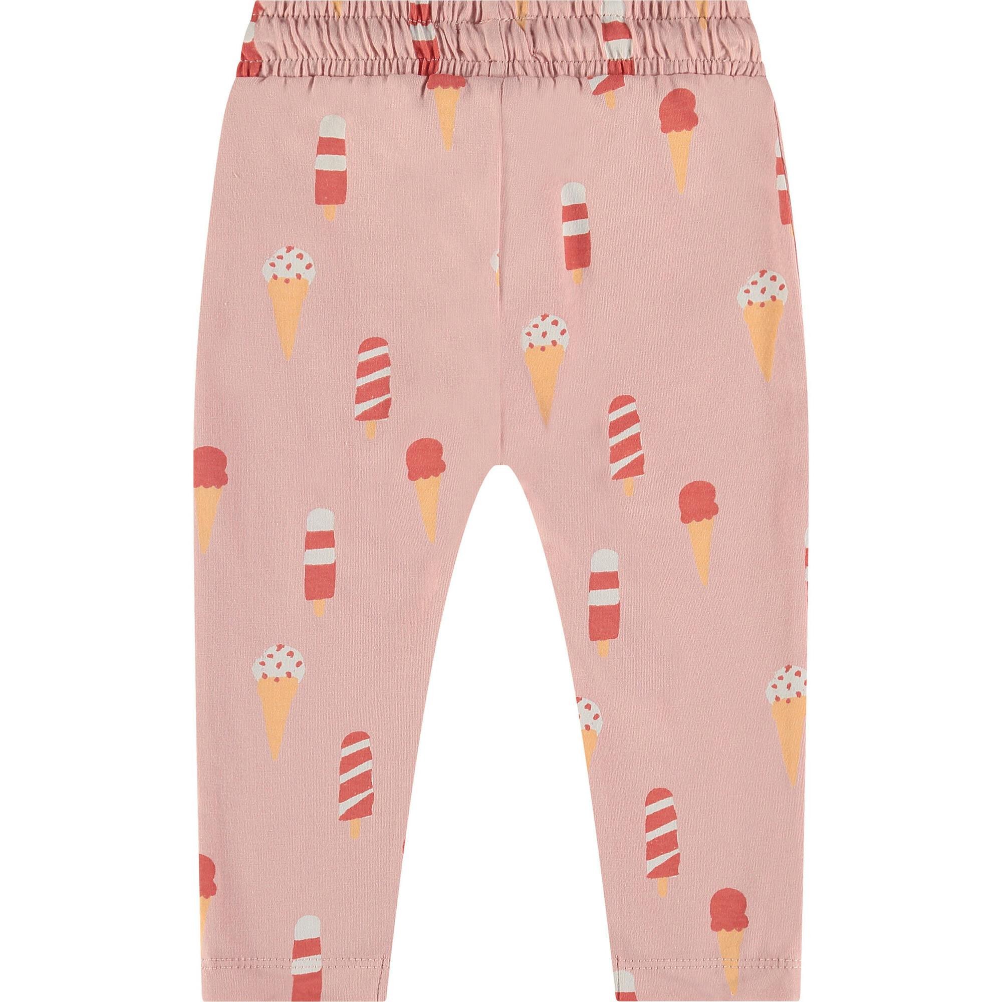 Ice Cream Cones Print Cuffed Drawstring Waist Sweatpants