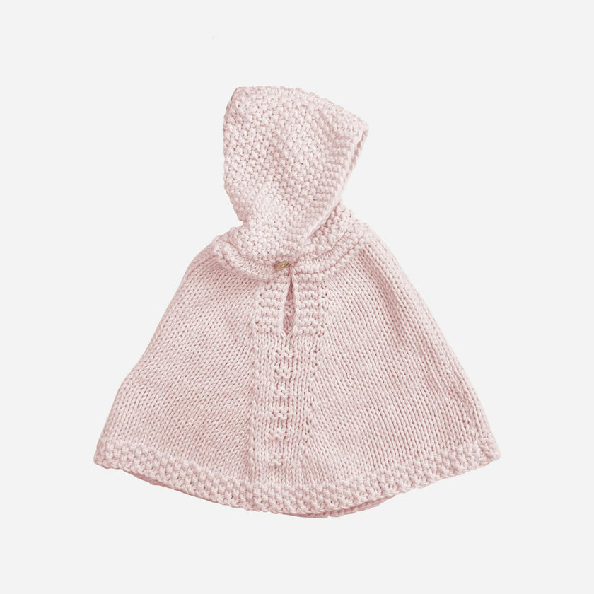 Poncho with hood, Pink