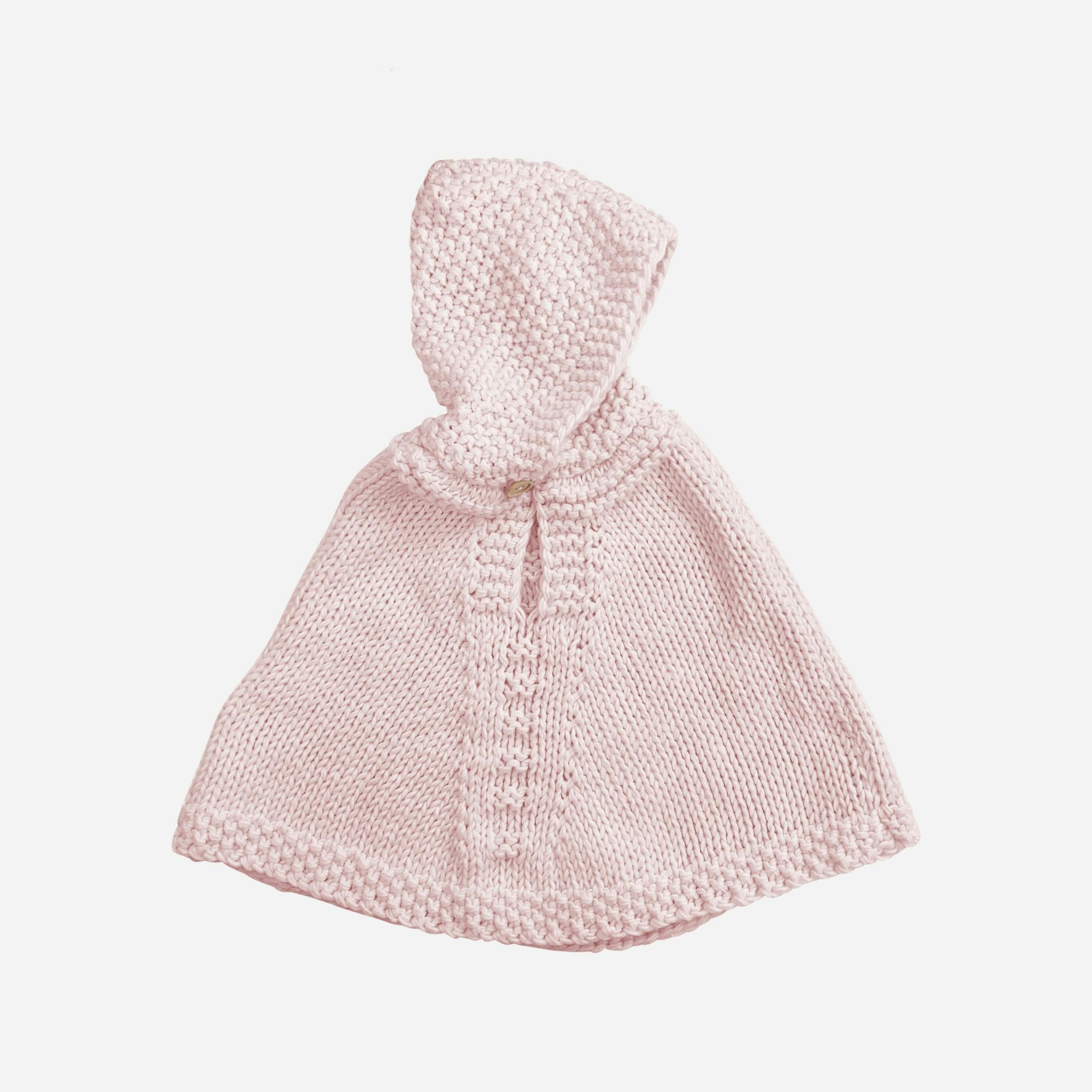 Poncho with hood, Pink