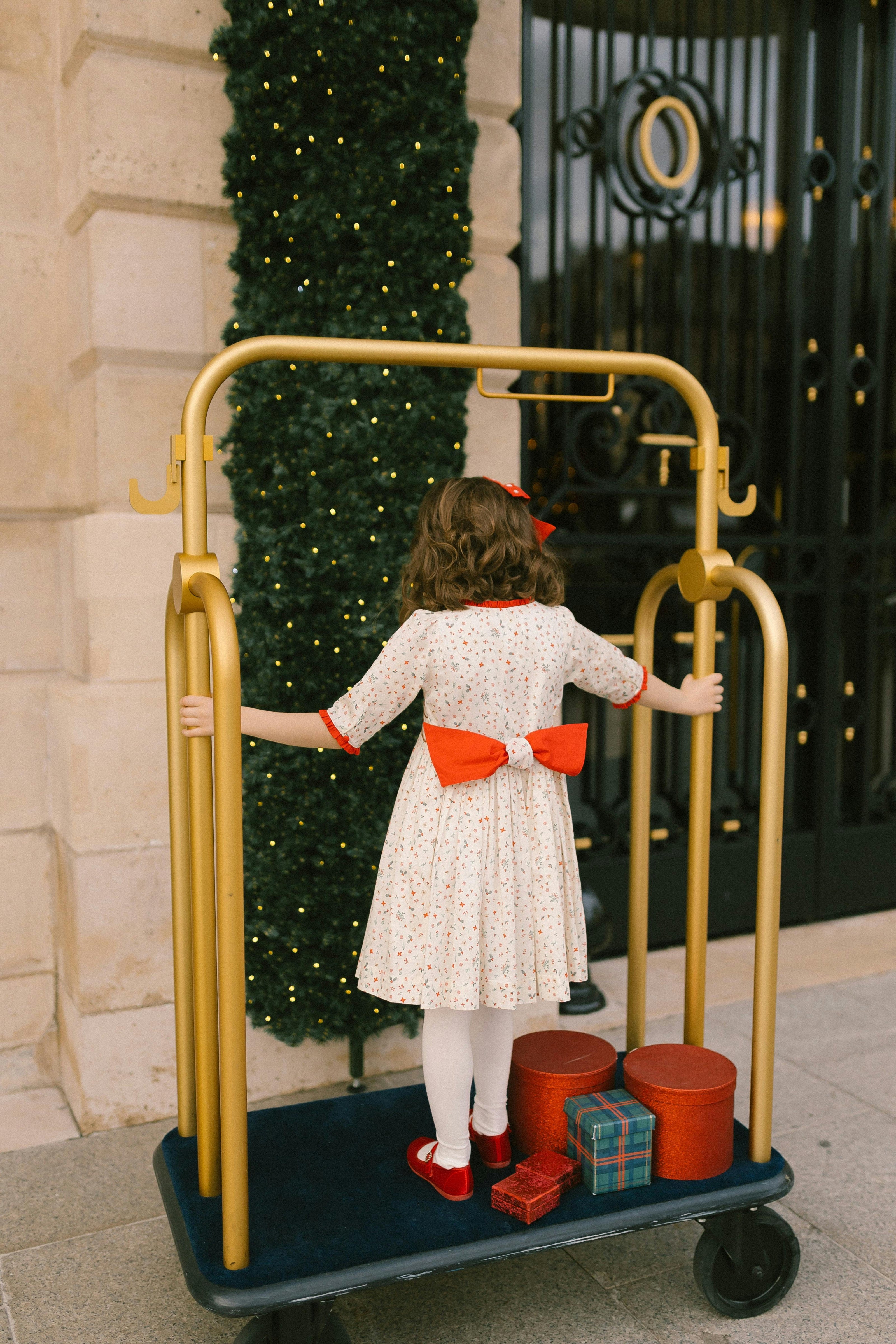 ELYSEE FLORAL WINTER SMOCKED DRESS