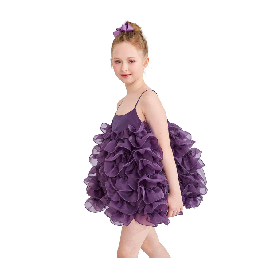 Purple Vionara Ruffle Dress