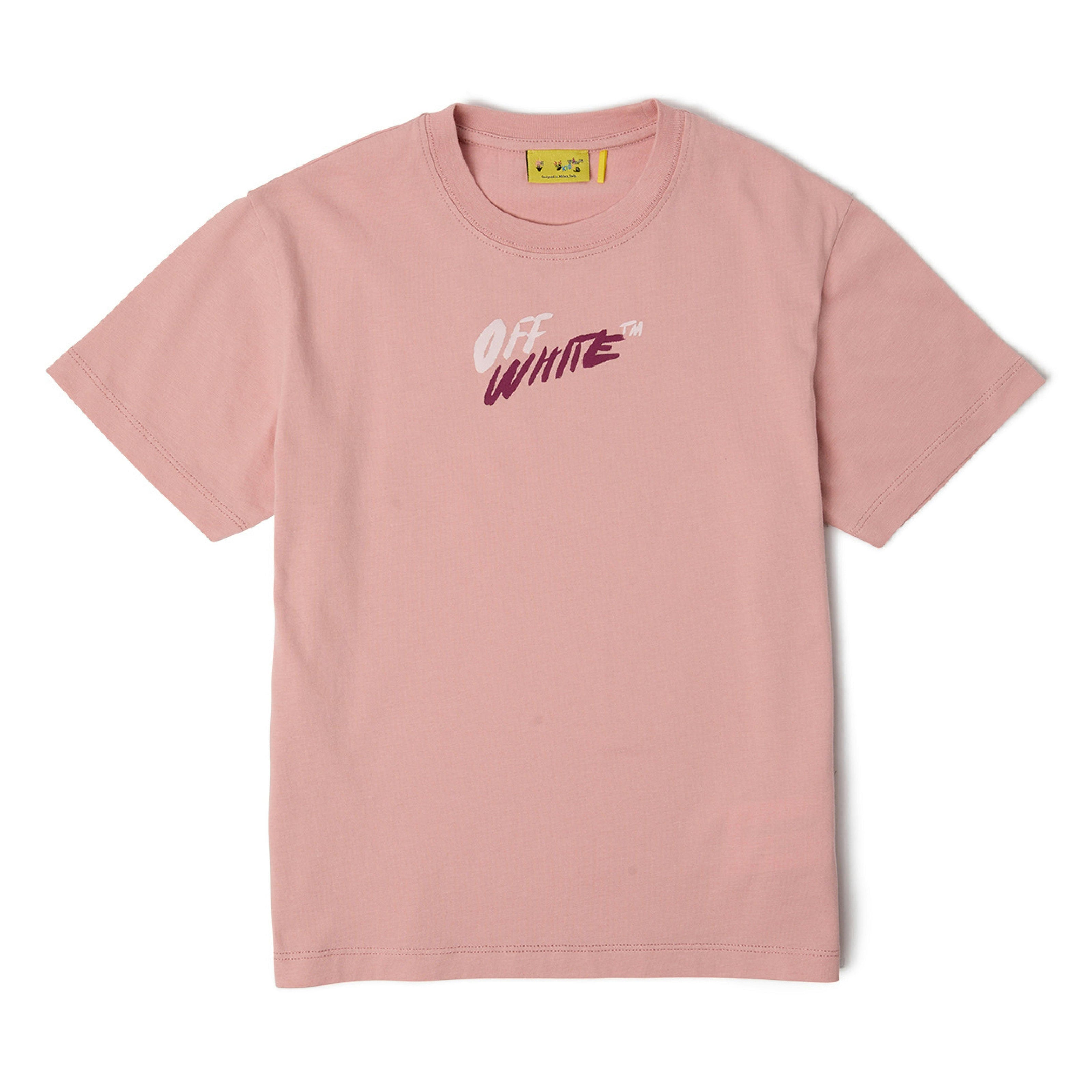 Blush Pink Arrow Writings T‑Shirt