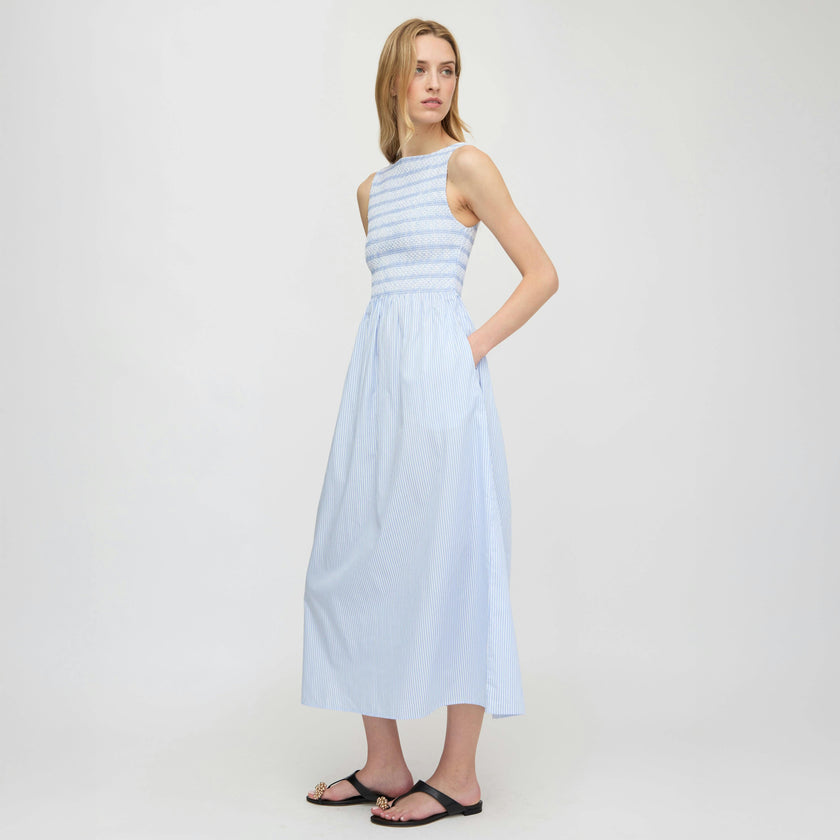 The Cosima Nap Dress - Blue/White Stripe