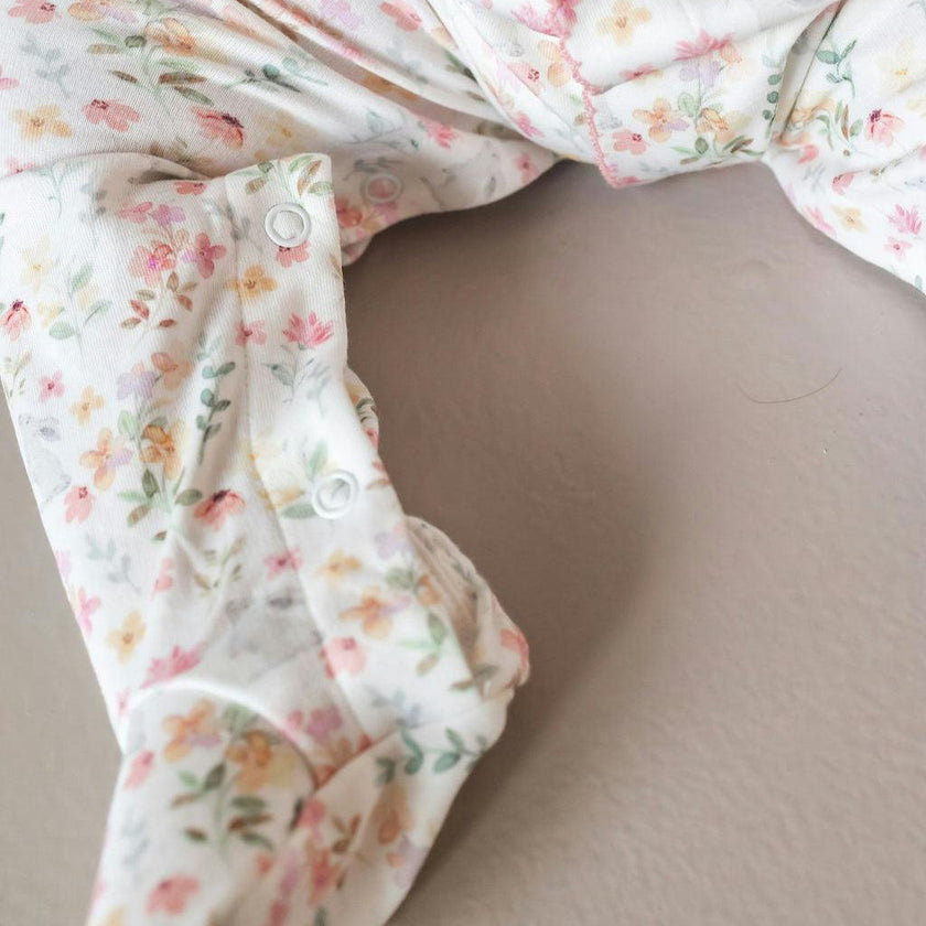 Winter Flowers Pima Baby Pajama