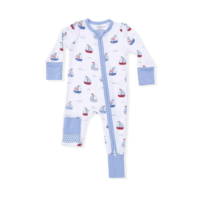 Bubbly Sailboats Blue - Convertible Romper