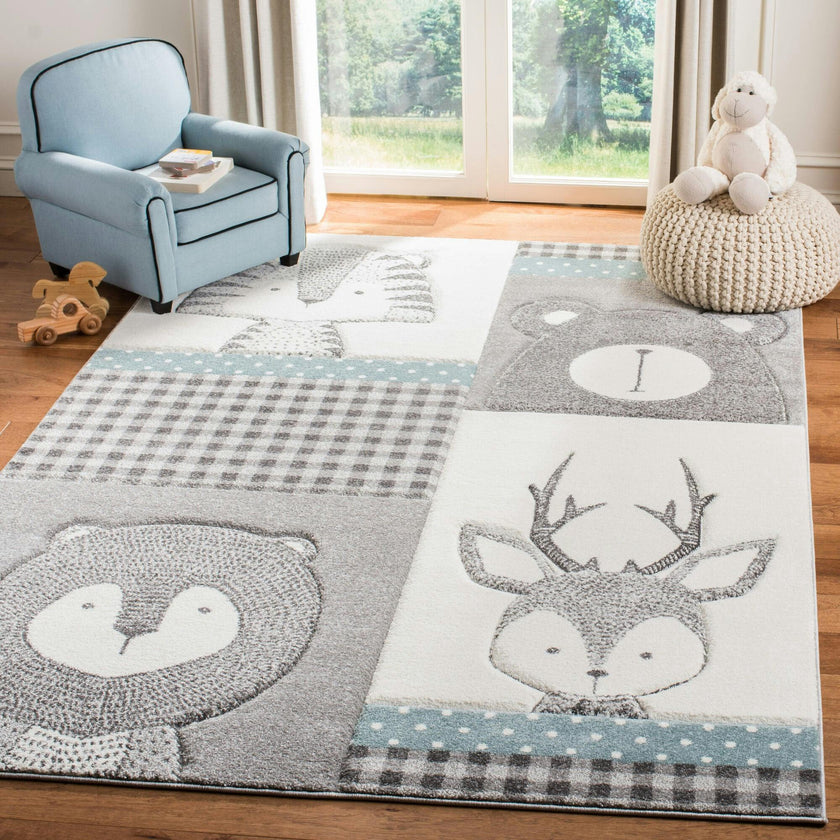 Carousel Kids Leo Rug, Grey