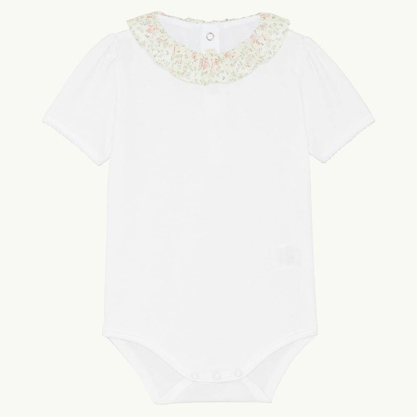 Ana Athena Ruffle Collar Short Sleeve Onesie