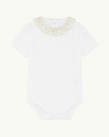 Ana Athena Ruffle Collar Short Sleeve Onesie