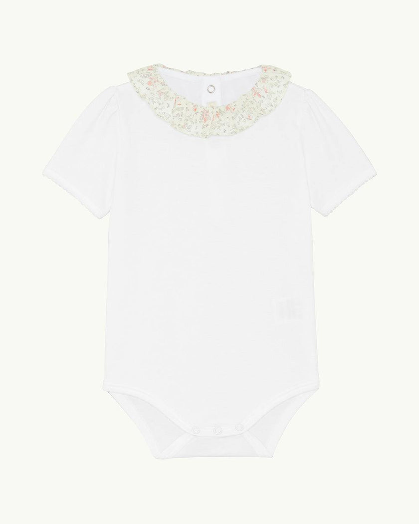 Ana Athena Ruffle Collar Short Sleeve Onesie