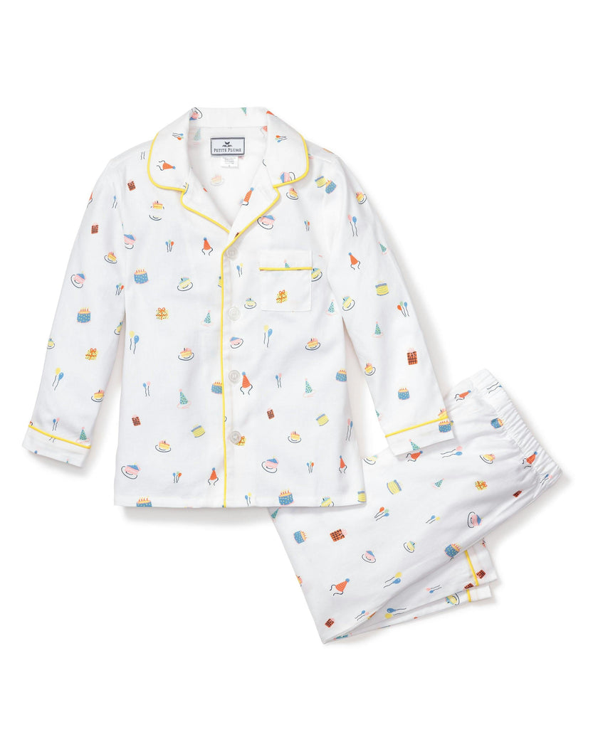 Kid's Twill Pajama Set in Birthday Wishes