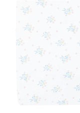 Pima Crib Sheet - Blue Bow Bouquet