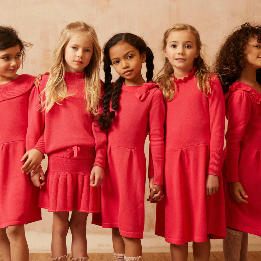 Bow Tie Dress | Raspberry