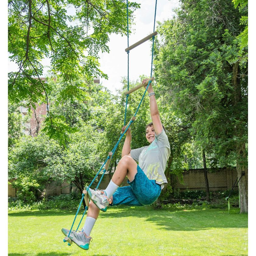 Treslines: Climbing Rope Ladder 7 ft - Hang From A Tree Or Treslines Lines