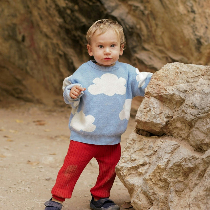 children's wool blend sweater - cloudy