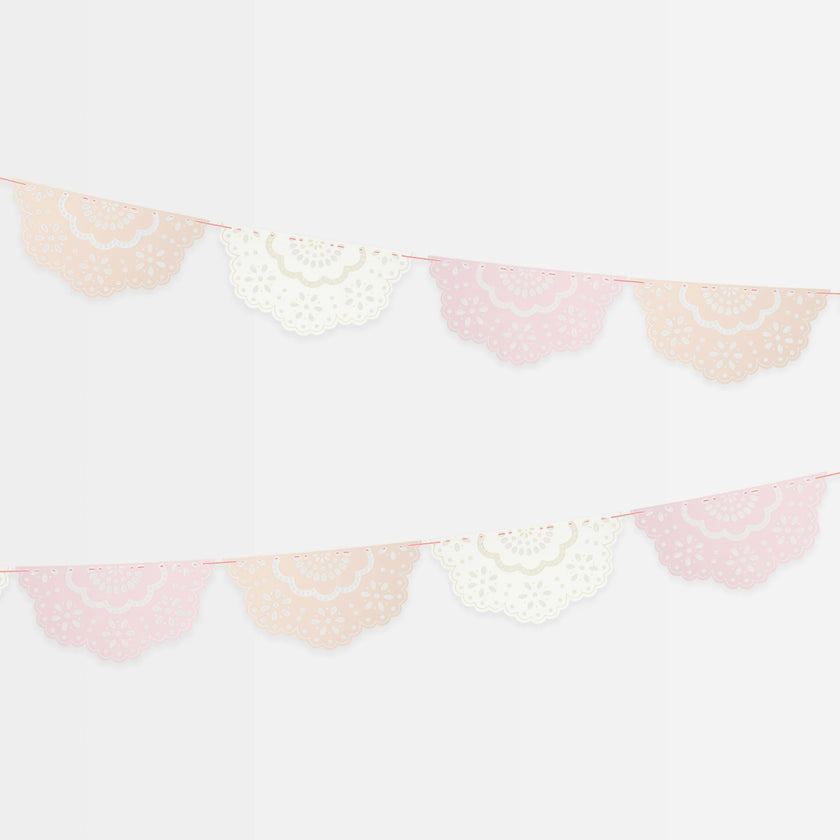 Broderie Anglaise Lace Multi Pennant Garland