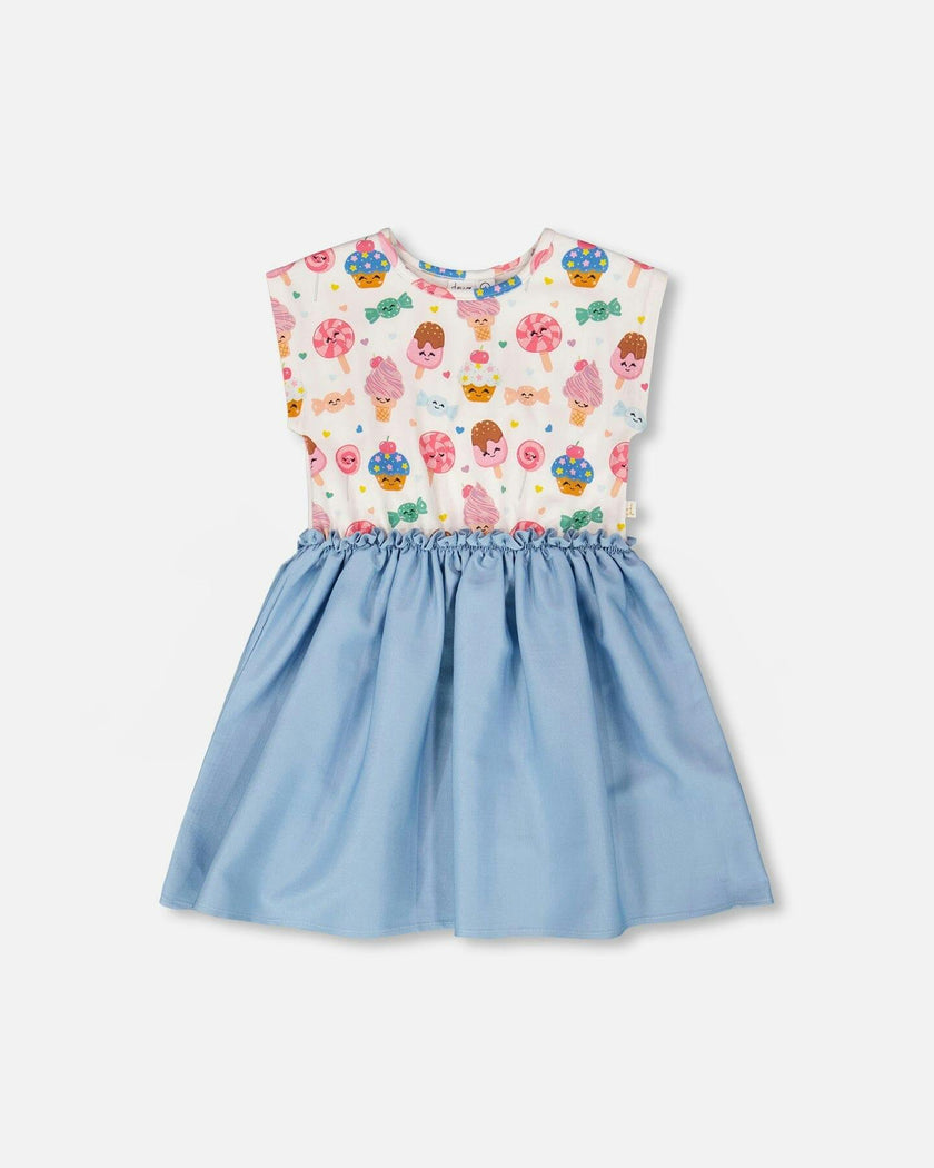 Bi-Material Dress