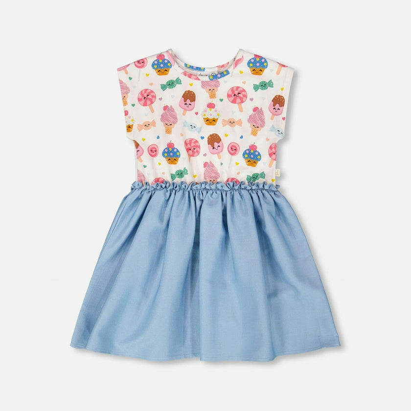 Bi-Material Dress