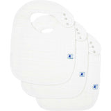 Cotton Muslin Classic Bib 3 Pack - White