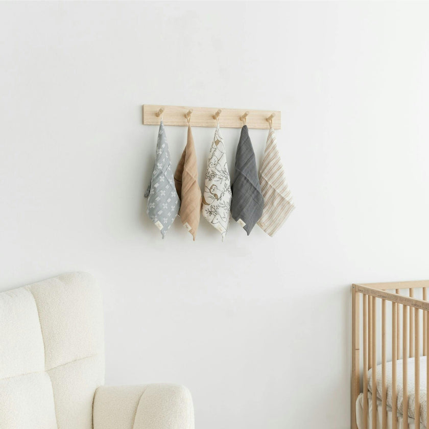 Ezra 5-pc. Cotton Baby Washcloth Set (Woodland Animal)