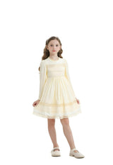 Ivory Pintuck & Lace Dress