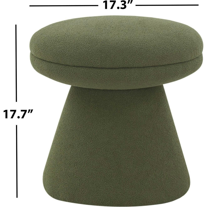 Gisella Boucle Ottoman / Olive