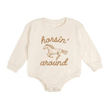 Horsin' Around Western Long Sleeve Romper