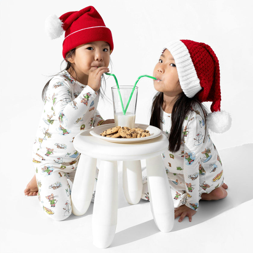 If You Give A Mouse A Cookie Christmas Bamboo Girls' Long Sleeve Dress