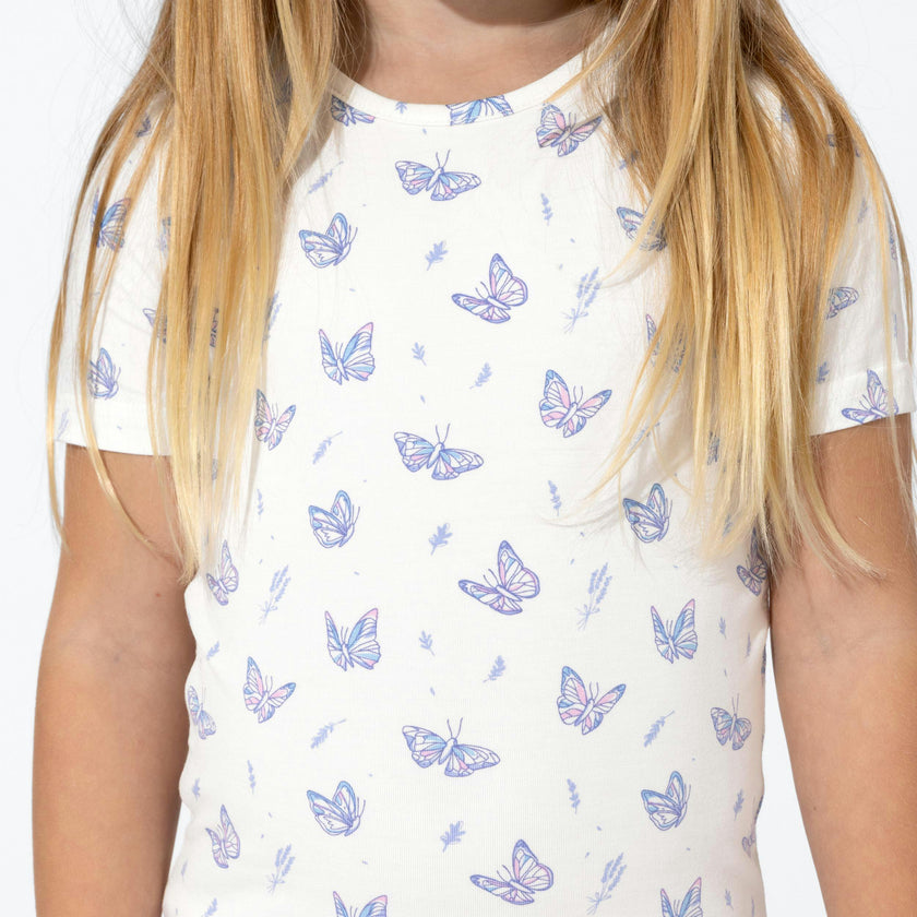 Butterfly Bamboo Kids Pajama Short Set