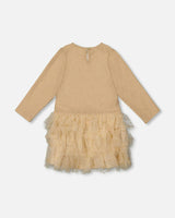 Glittering Mesh Skirt Party Dress