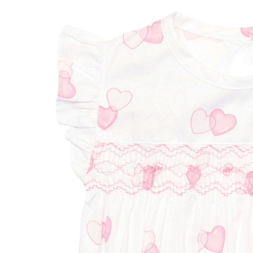 Sweetheart Woven Smocked Bubble