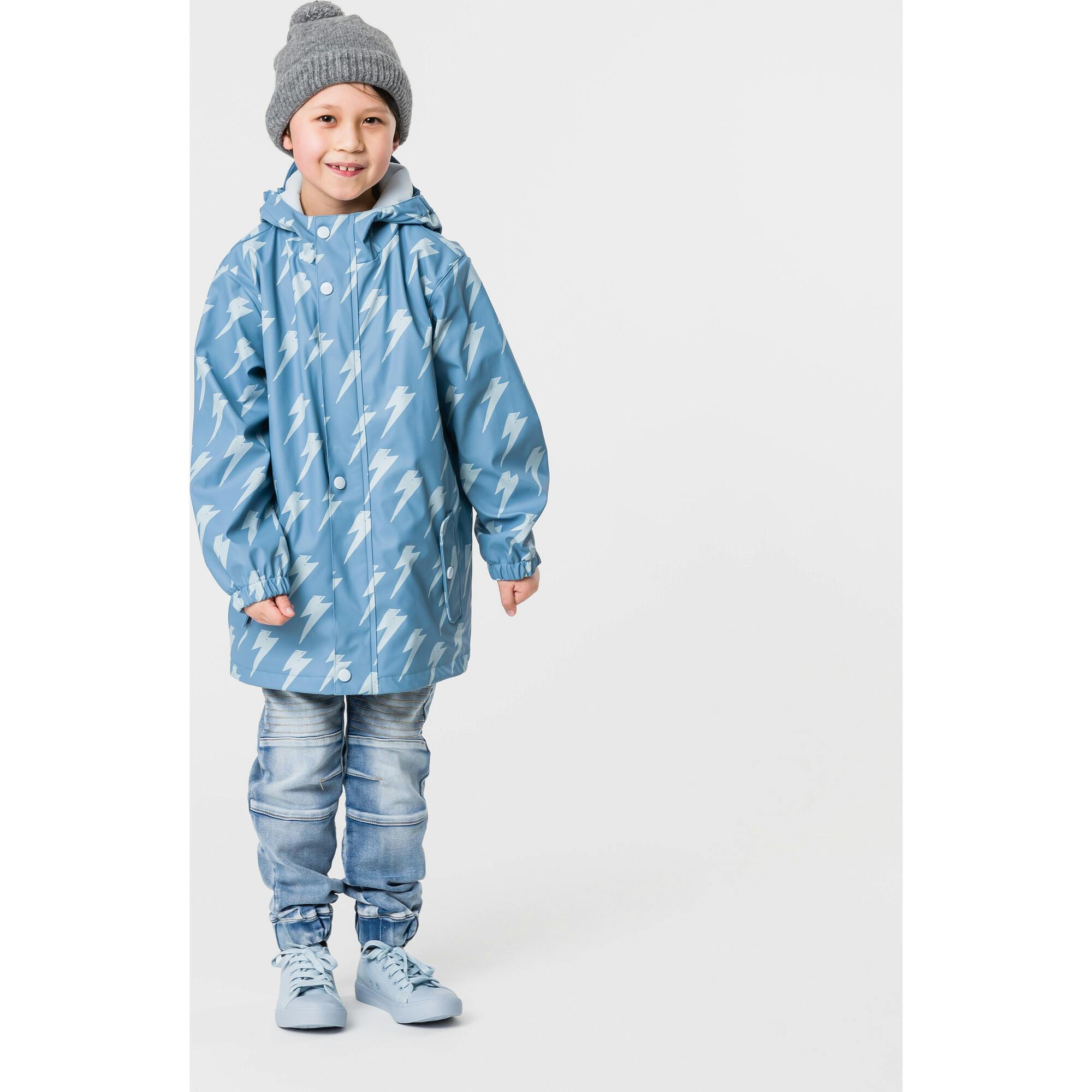 Recycled Waterproof Raincoat, Blue