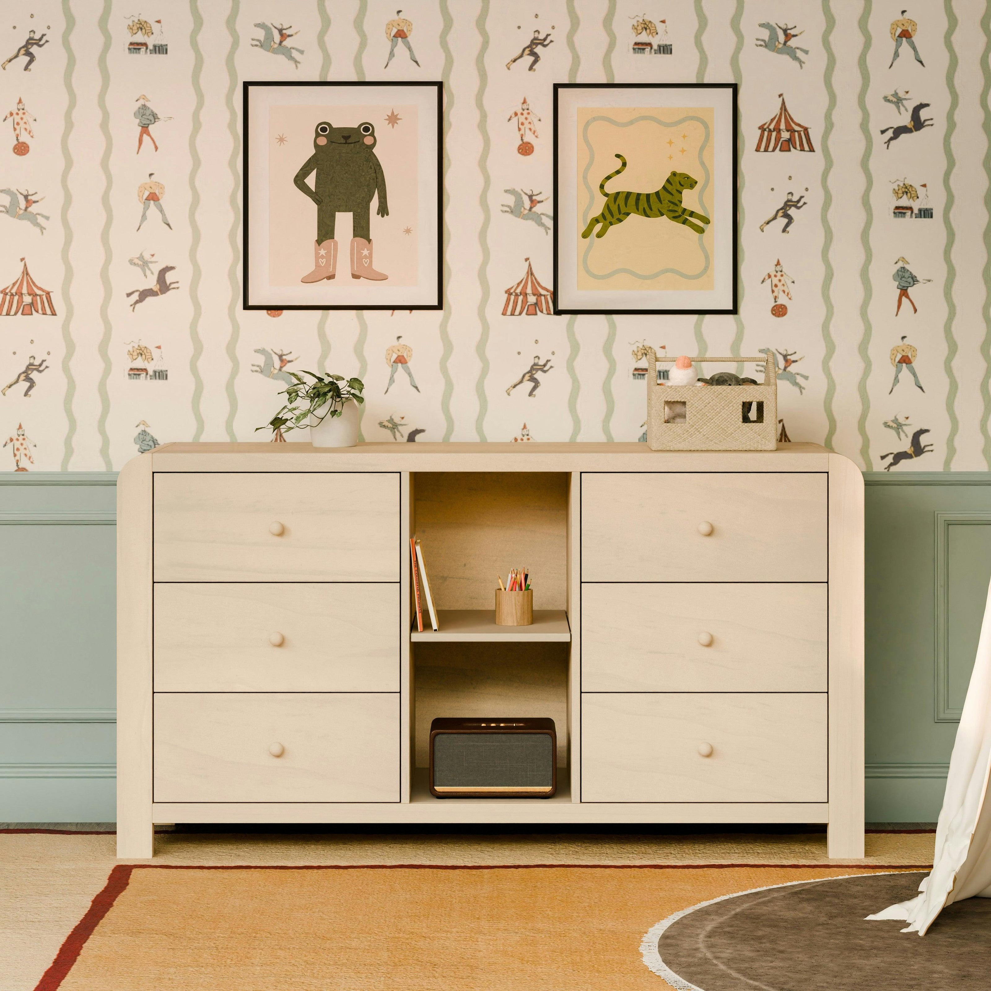 Babyletto Kids TipToe 6-Drawer Assembled Dresser with Cubbies