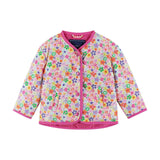Infant Girls Cream Bomber | Floral Print