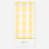 Yellow Gingham Paper Tablecloth