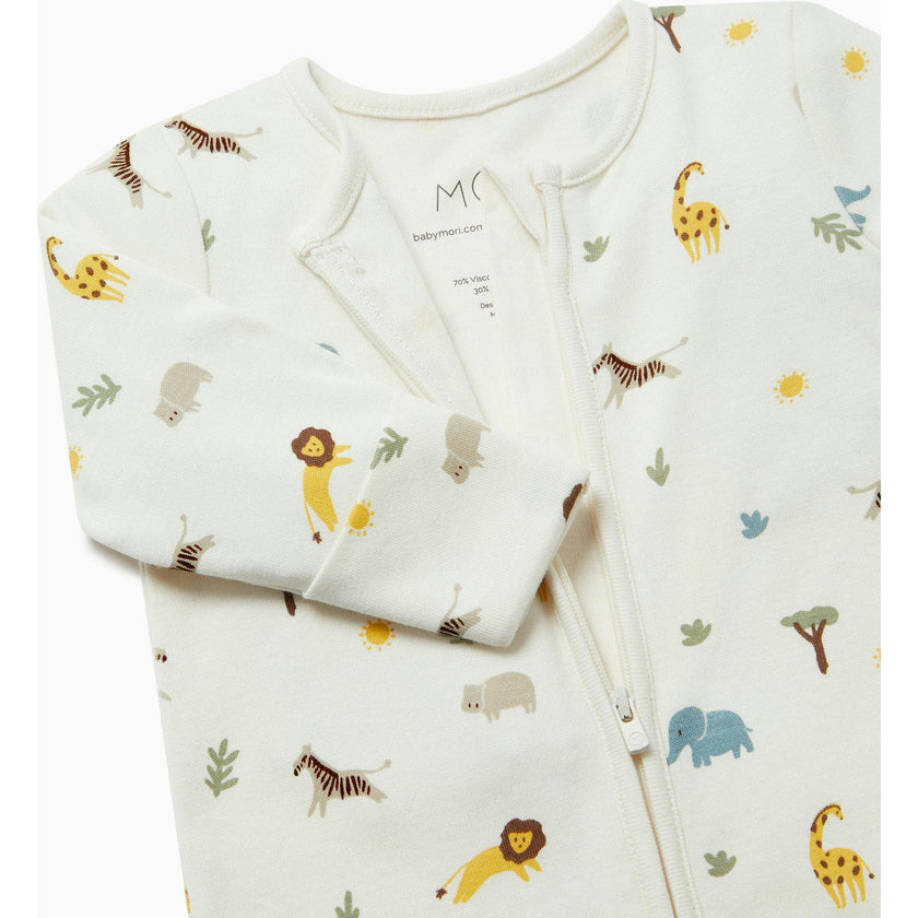 Safari Clever Zip Baby Pajamas