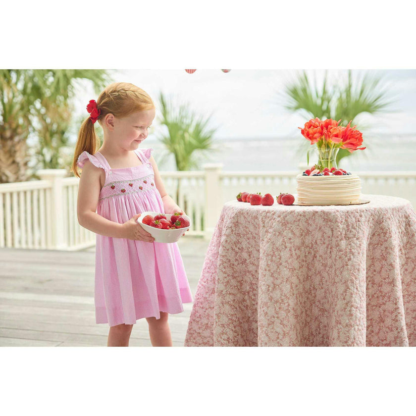 Smocked Lizzy D Dress - Strawberries