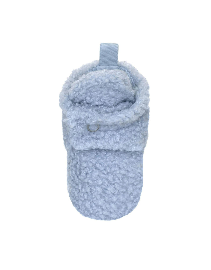 Sherpa Light Blue Snap Bootie
