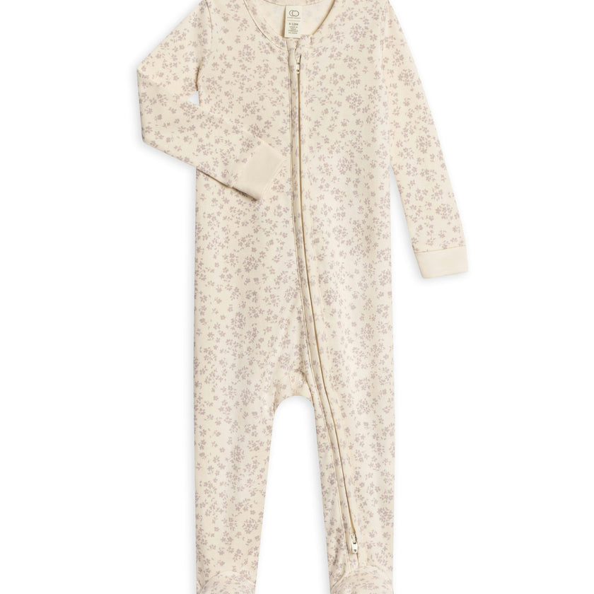 Peyton Zipper Sleeper Wave Stripe / Rain