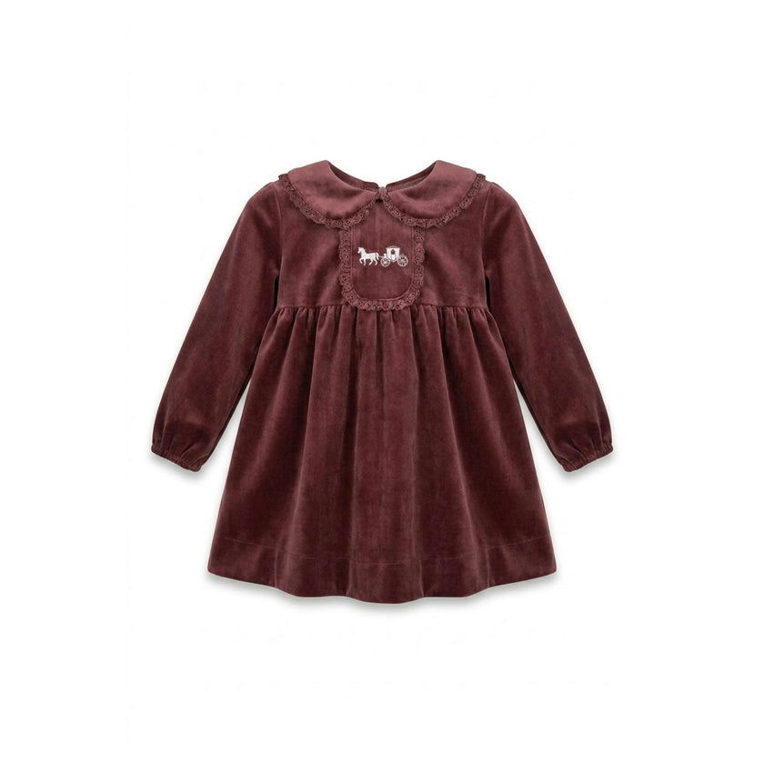 Horse Carriage Velour Dress