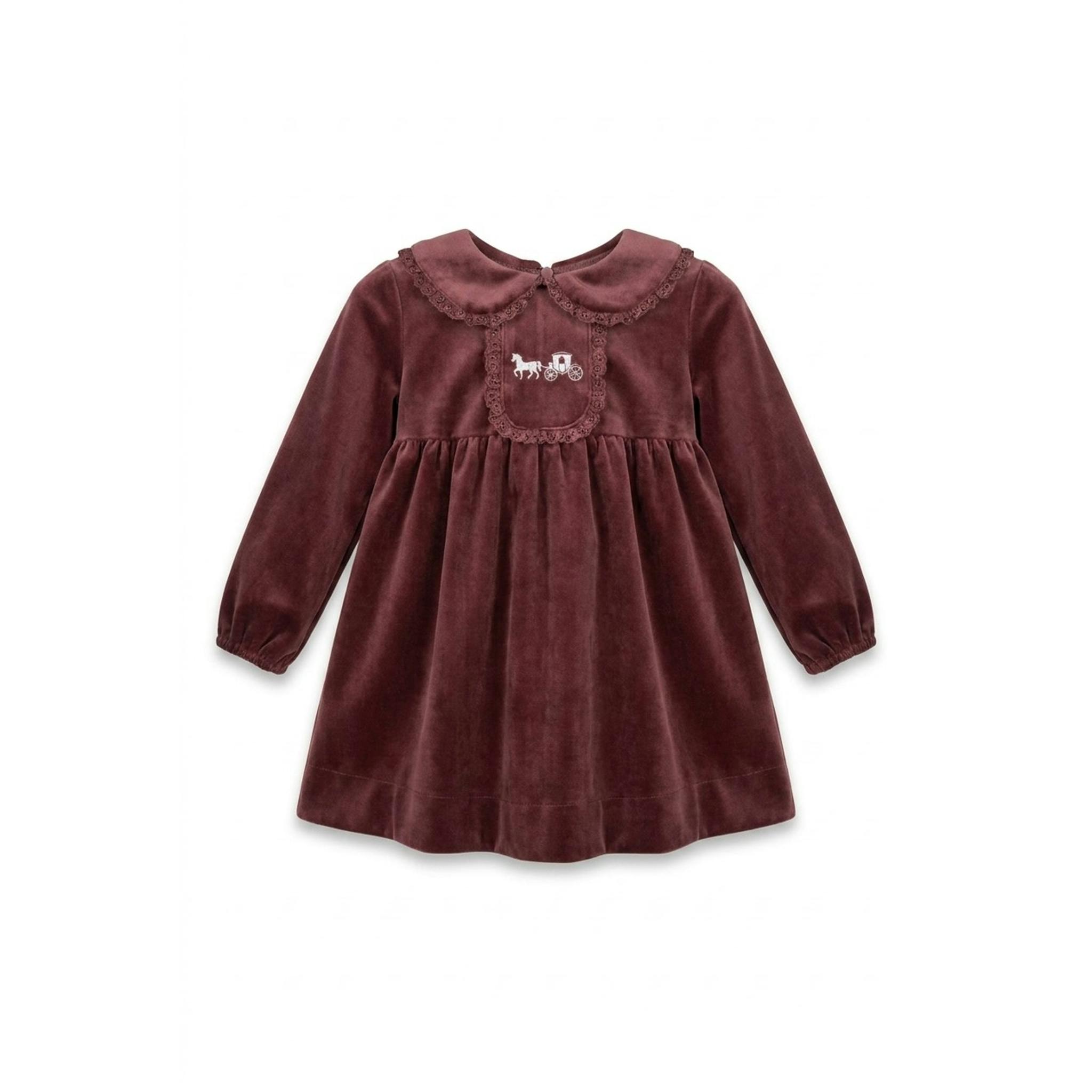 Horse Carriage Velour Dress