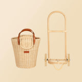 Handcrafted - Eric Kids Shopping Trolley - Rattan Wicker