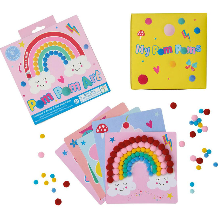 Rainbow Fairy Pom Pom Art