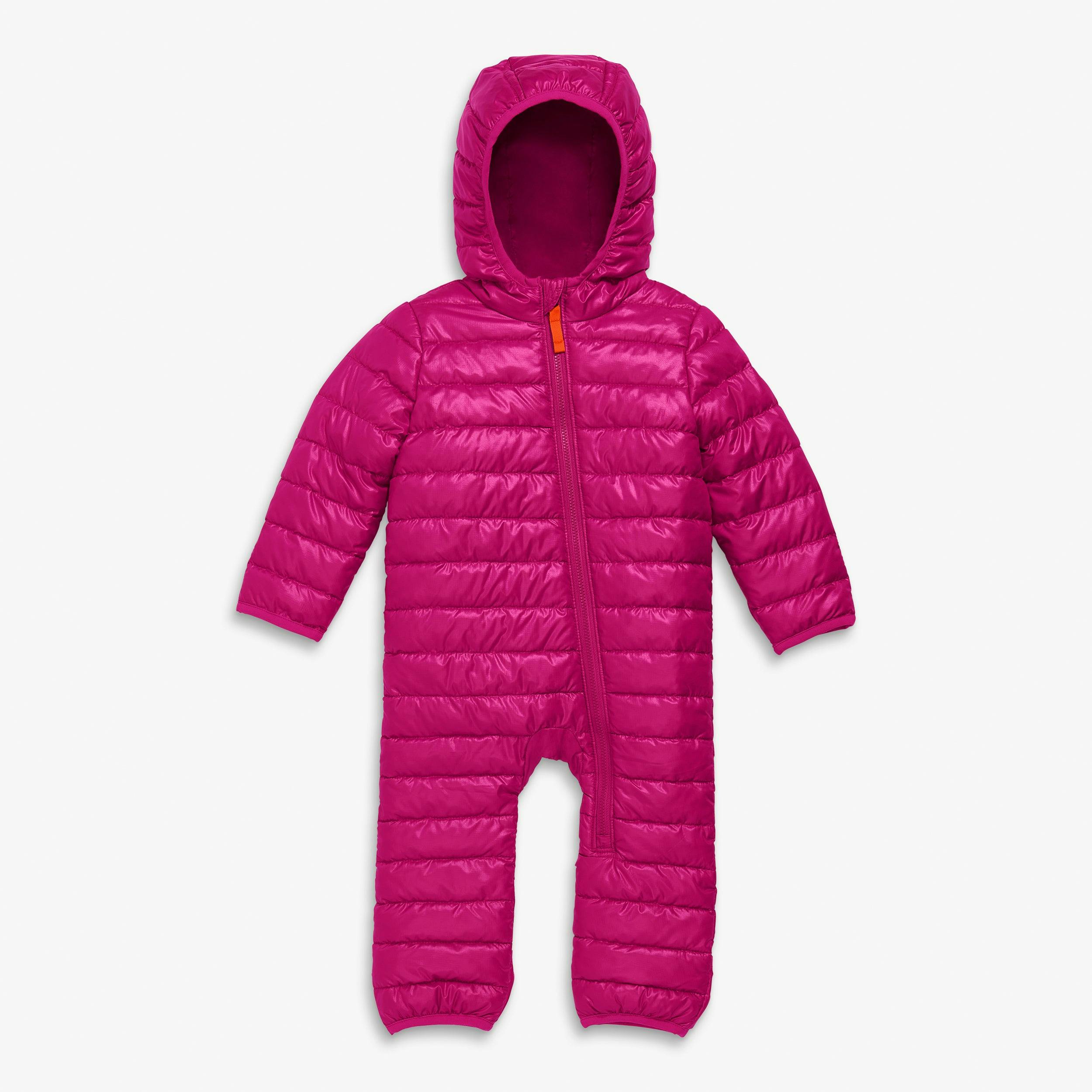 Baby lightweight puffer suit in solids