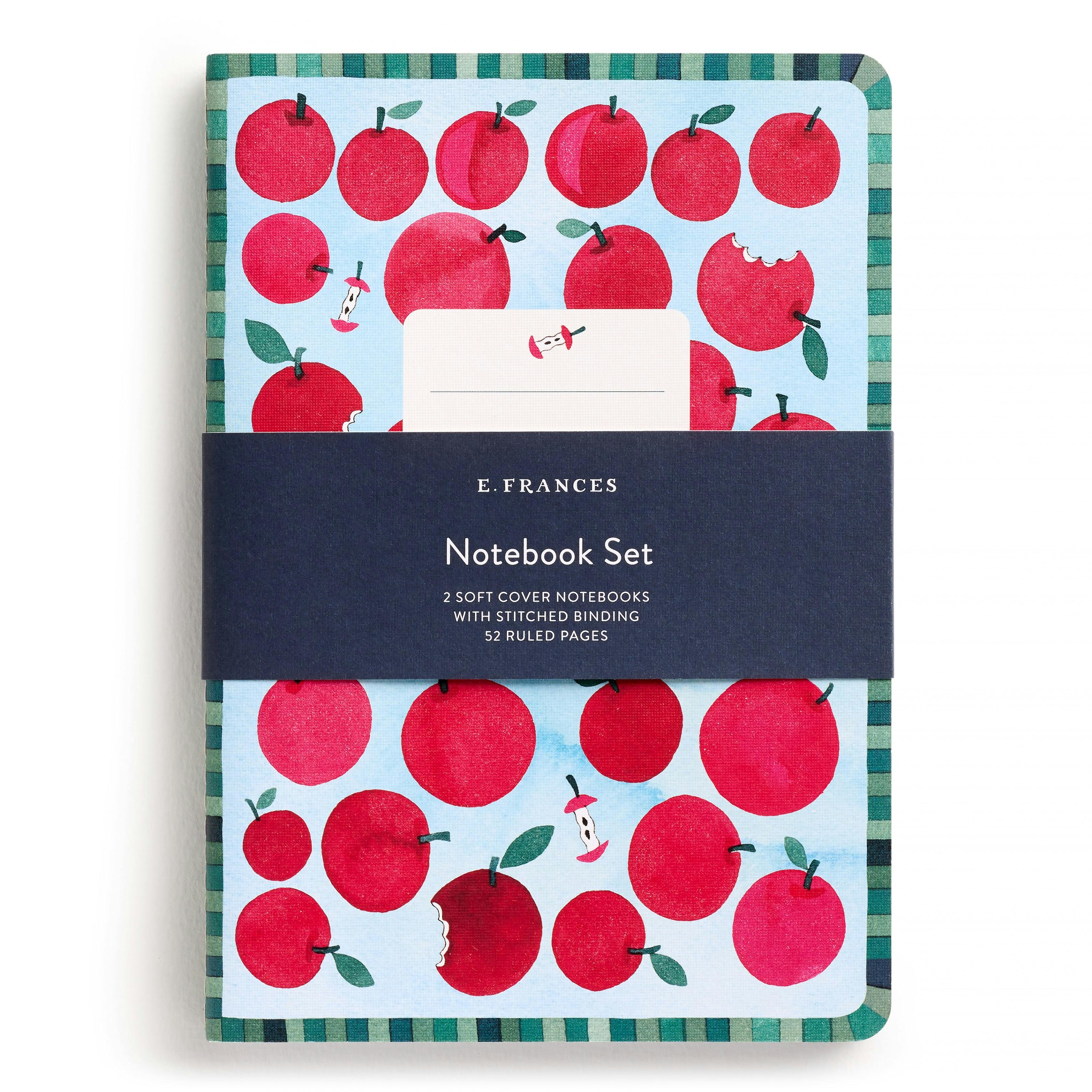 Apple a Day Set of Two Stitched Notebooks