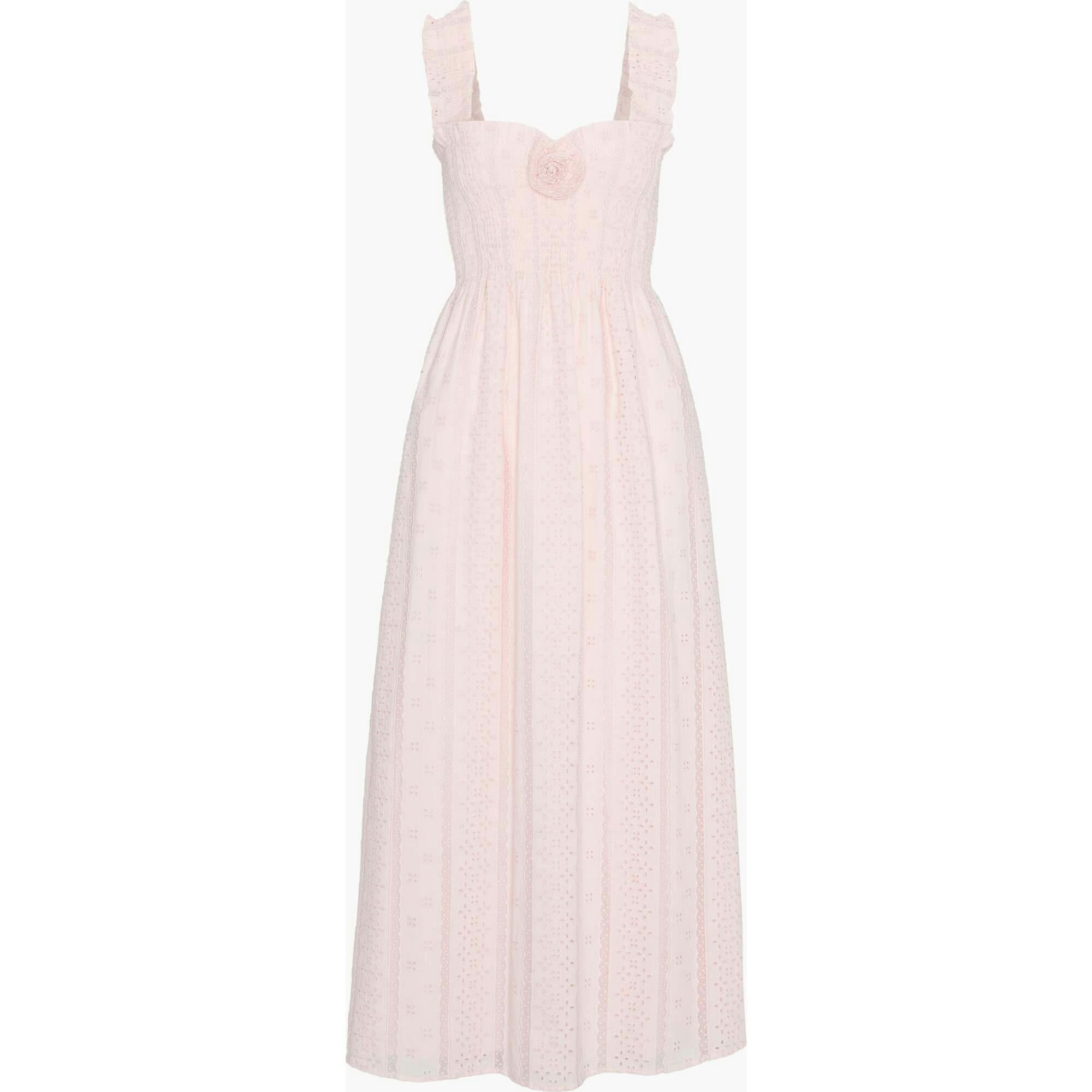 The Rosetta Nap Dress - Pink Broderie Voile