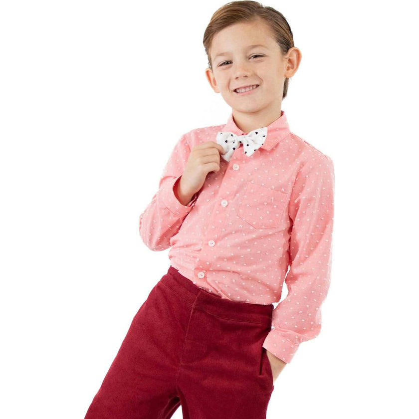 Jr Star Child Heartbreaker Pink Shirt with Bow Tie